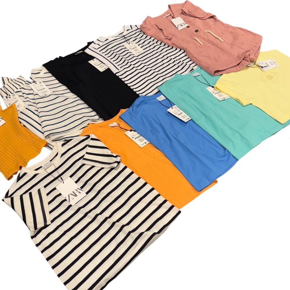 Zara girls 6/7 summer bundle NWT LOT 11 tops + set + romper